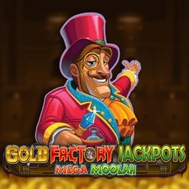 Logo of Gold Factory Jackpots Mega Moolah from Aurum Signature Studios at VipLuck Casino